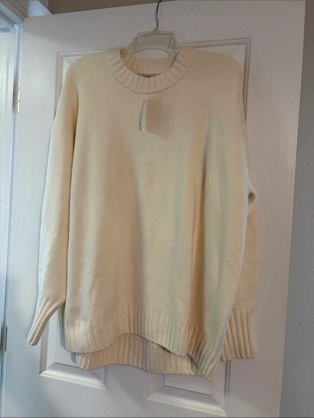 LOFT Cream Crewneck Sweater